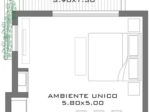 Departamento monoambiente en alquiler en Victoria, San Fernando