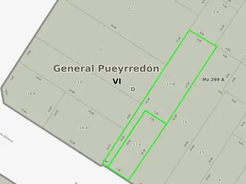 Terreno en Venta 8  mts Frente