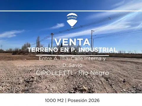 VENTA TERRENO EN PARQUE INDUSTRIAL