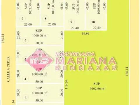 Terreno en Venta de 1000,0 m2