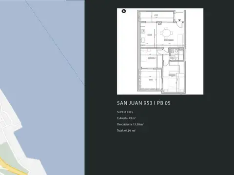 SAN JUAN 953  - 2 DORMITORIOS