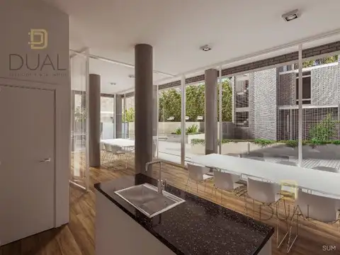 Departamento 2 ambientes con 2 baños