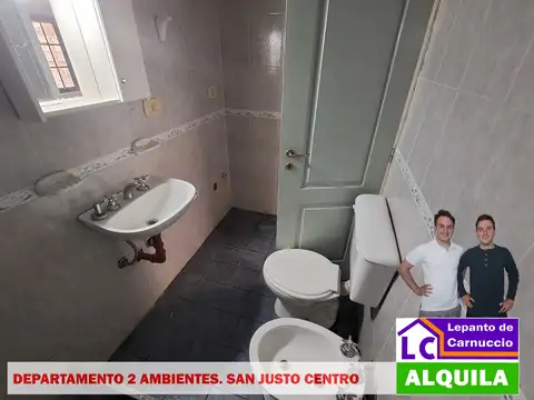 ¡DEPARTAMENTO de 2 AMBIENTES en ALQUILER EN San Justo Centro!