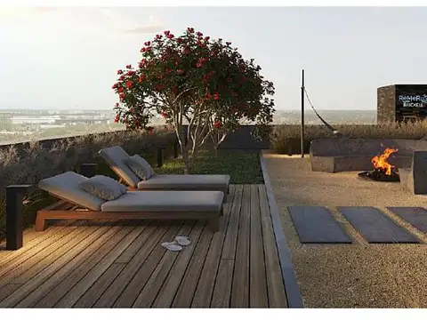 Monoambiente con parrilla