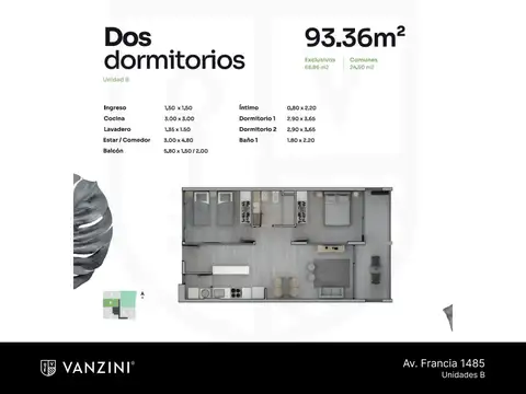 Departamento en Venta al Oeste