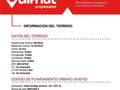 Terreno - Balvanera - LIDERES EN TERRENOS - GUIMAT PROPIEDADES