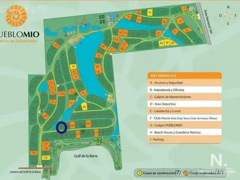 Terreno en venta en barrio cerrado Pueblo Mio. Manantiales.