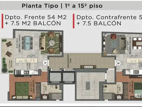 Departamento en Alquiler de 1 dormitorio