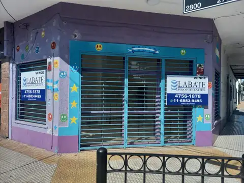 Excelente local en esquina principal de Carapachay