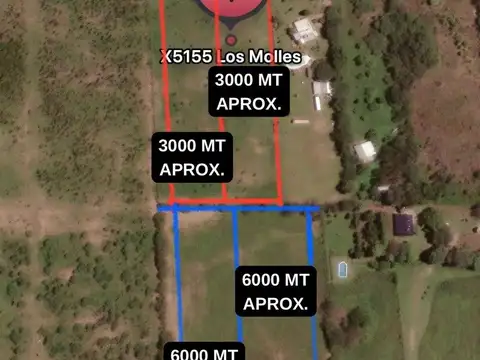 VENTA TERRENO 6009m LA GRANJA LOS MOLLES CORDOBA