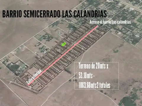 Terreno en venta -1063.60mts2- Coronel Brandsen