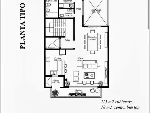3 De Febrero 700, Piso 1