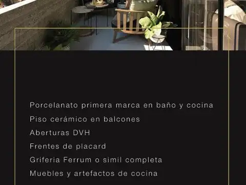 Departamento 2 ambientes con 1 baño