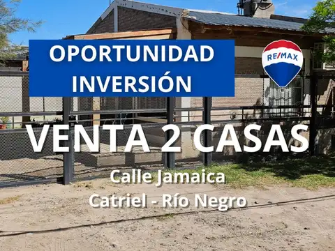 VENTA 2 CASAS CALLE JAMAICA 267 CATRIEL RIO NEGRO