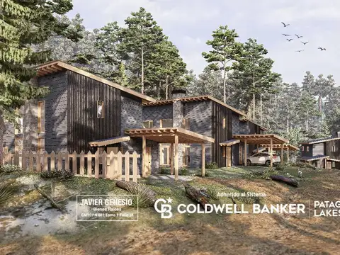 Venta Casa Villa La Angostura 122 m2 cubiertos  en pozo, vista parcial al lago 3 dormitorios Villa C