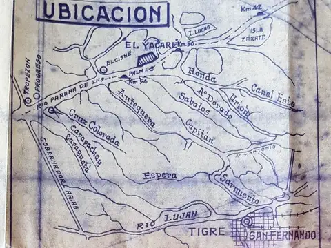 Lote 31ha venta s/rio, 2da sección Delta Islas Paraná Palma