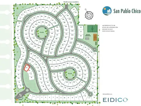 Terreno en Venta 22  mts Frente