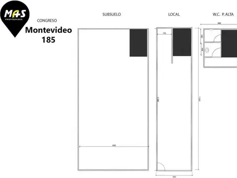 Local a La Calle en Venta. Planta 3.20 X 13.30 m Gran Subsuelo y Planta Alta