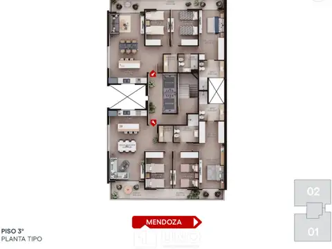 Departamento 4 ambientes con 2 baños