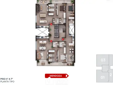 Departamento en Venta con 1 cocheras