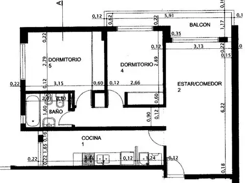 Departamento en Alquiler de 2 dormitorios