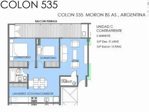 Departamento en Venta de 2 dormitorios