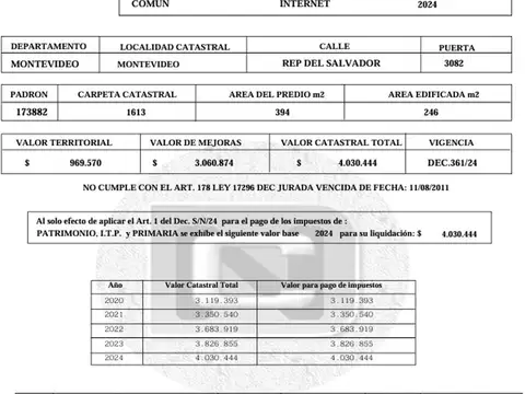 Casa en Venta de 3 dormitorios