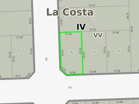 Terreno en venta - 255mts2 - San Clemente Del Tuyú