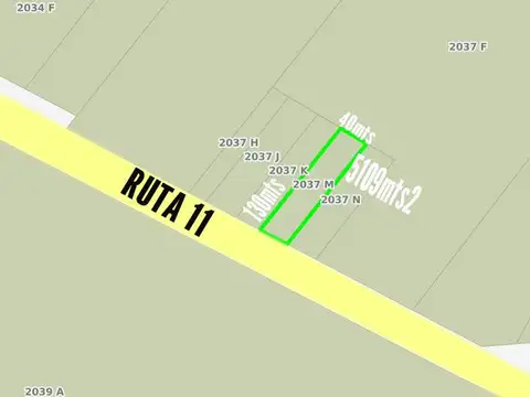 Terreno en Venta de 5109,0 m2