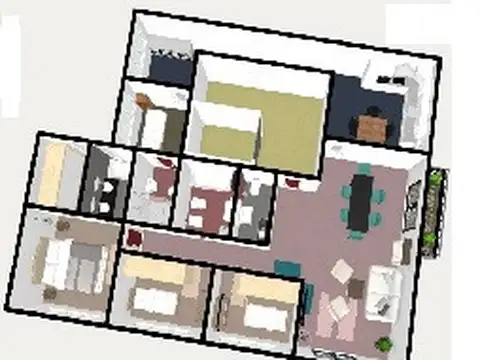 Departamento 4 ambientes con 2 baños