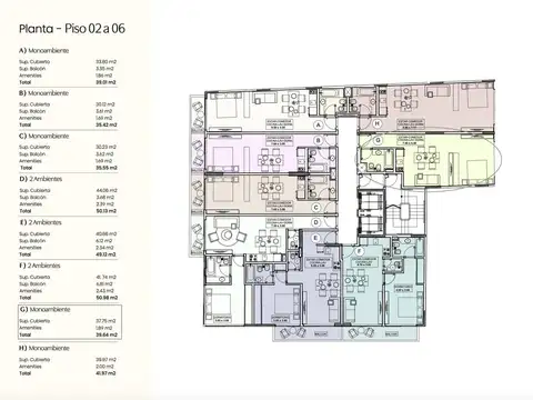 Departamento Monoambiente con 1 baño