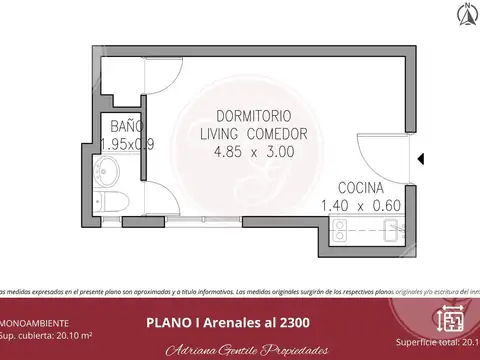 Monoambiente Barrio Norte APTO PROFESIONAL