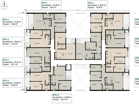 Departamento 2 ambientes con 1 baño
