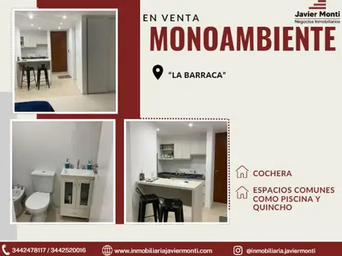 MONOAMBIENTE EN VENTA - "La Barraca"