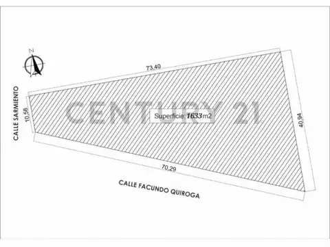 Lote de 1633 m² en VENTA en Calle Sarmiento 702, Fra...