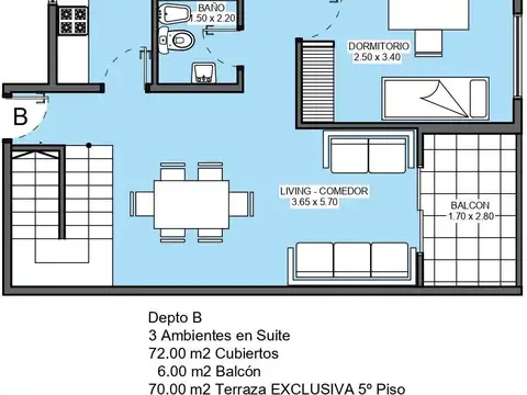 Departamento en Venta de 2 dormitorios