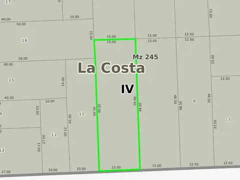 Terreno en Venta 48  mts Fondo