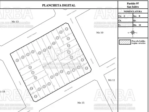 VENTA LOTE EN MARTINEZ VENDIBLE 444.82 M2