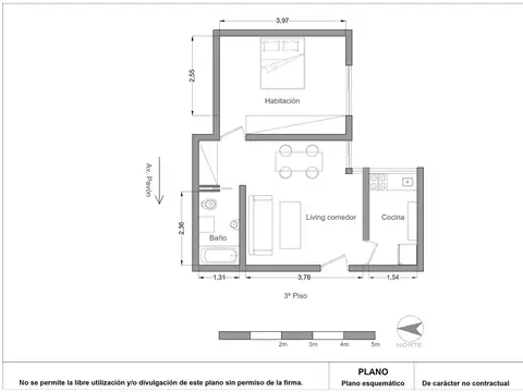 Departamento en Venta de 1 dormitorio