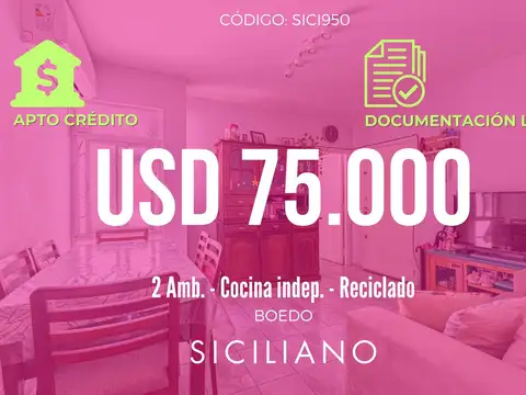 Departamento en Boedo