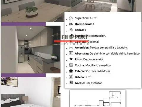 Departamento en Venta en Bahia Blanca, USD 79.000