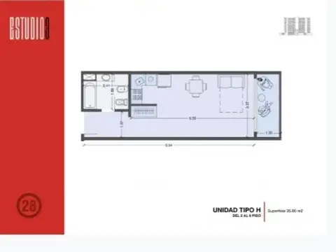 Departamento en Venta de Monoambiente