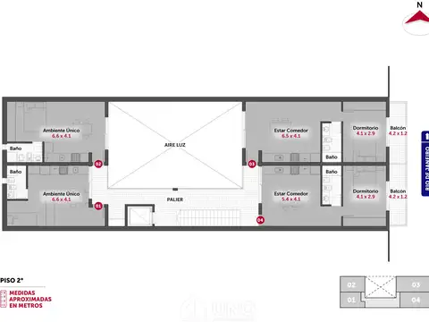 Departamento en Venta de 2 ambientes