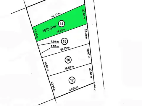 Terreno en Venta 20  mts Frente