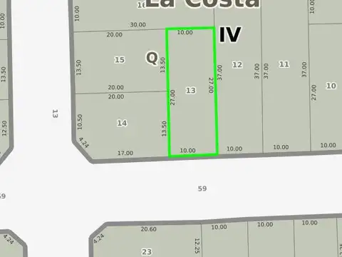 Terreno en Venta de 270,0 m2