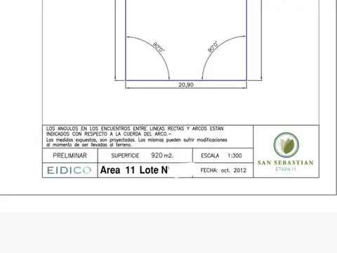 Terreno en Venta de 920,0 m2