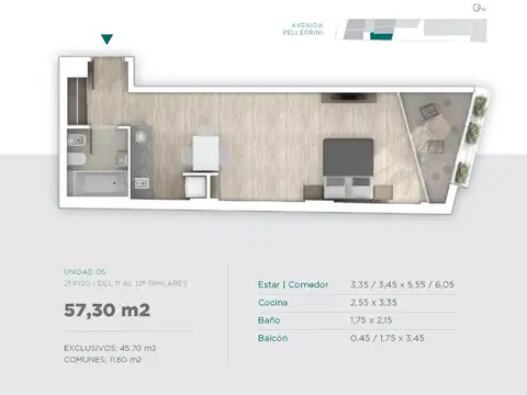 Av. Pellegrini 1640 4º 01 | Av. Pellegrini 1600