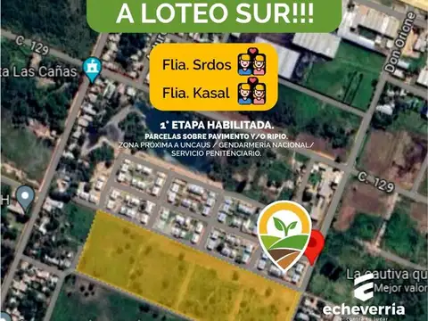 TERRENOS/FRACCIONES/LOTEOS - LOTEOS - MITRE, PRESIDENTE ROQUE SÁENZ PEÑA