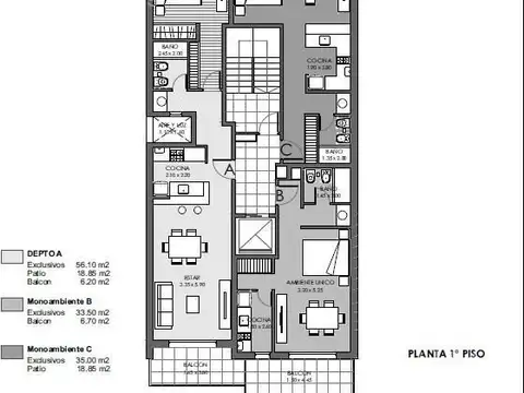 Departamento en Venta de 1 dormitorio