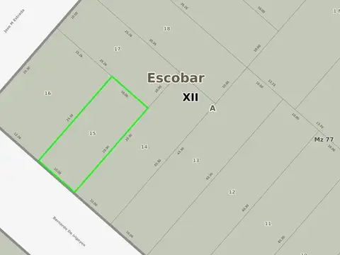 Terreno en Venta 10  mts Frente